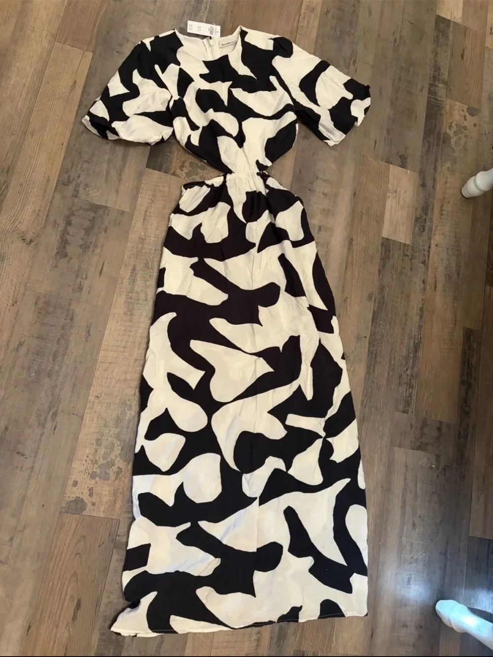 Abercrombie and Fitch Black & White Cutout Maxi Dress